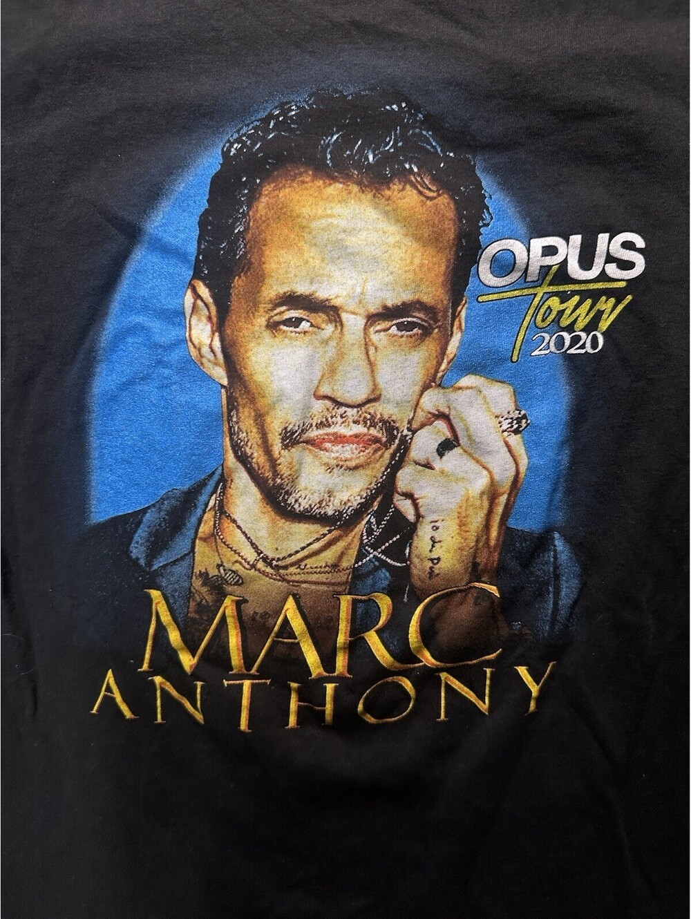 Marc Anthony Opus Tour 2020 Concert T Shirt Black Adult Medium Latin Music